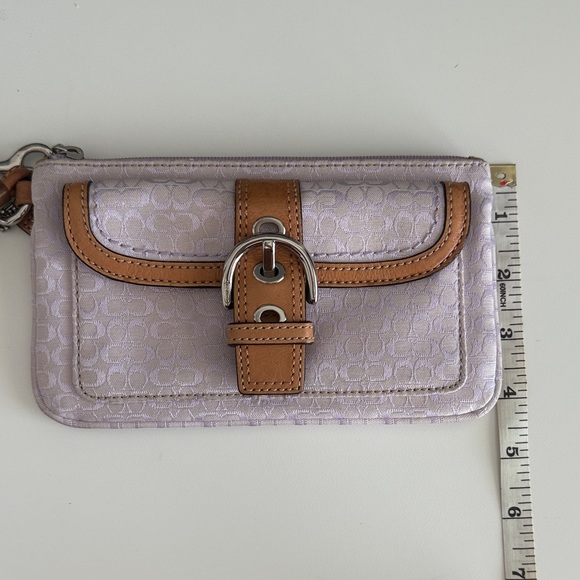 Coach Light Purple and Brown Wristlet - Picture 9 of 9